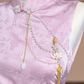 Light purple Chinese cheongsam, fitted waist, elegant ball gown/bridal dress R8300