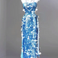 Blue Strapless Fitted-Waist Straight-Skirt Prom Dress R6510