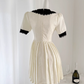 College style jacquard texture doll collar first love feeling girl fluffy dress R2102