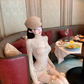 Pure desire hot girl lace hollow long sleeve dress 2025 waist hip short skirt R1174