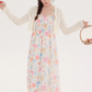 Floral suspender skirt plus cardigan two-piece suit 2025 new French seaside dress R2377