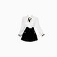 French tea break design shirt top 2025 pure desire sweet pleated skirt suit R1412