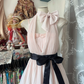 Light pink halter neck slim waist A-line short skirt prom dress R6192