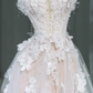 Apricot Flower Tube Top Waist Slim Fit A-Line Cute Bridal Dress R5834