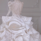 White bottom bright diamond slim waist classical temperament puffy skirt long dress bridal gown R5872