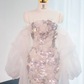 Light pink strapless fitted long ball gown, bridal dress R8997