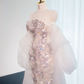 Light pink strapless fitted long ball gown, bridal dress R8997