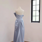 Light blue strapless fitted waist sexy long ball gown R8542