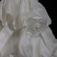 White one-shoulder design tube top waist pleated cake skirt short skirt homecoming dress R4979