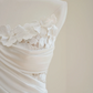 White one-shoulder design, fitted waist, sexy lace long ball gown, bridal gown R8506