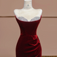 Red strapless, fitted, long, sexy ball gown/bridal dress R8358