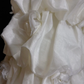 White one-shoulder design tube top waist pleated cake skirt short skirt homecoming dress R4979