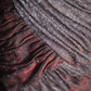 Dark red halter-neck, fitted, pleated, fishtail skirt, long ball gown R6751