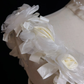 White one-shoulder design tube top waist pleated cake skirt short skirt homecoming dress R4979