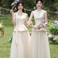 Apricot slim waist ball gown, bridesmaid dress R5991