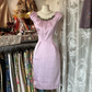 Light purple fitted bodycon mini skirt, ball gown R6391