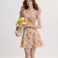 French retro style suspender skirt floral skirt dress high-end short skirt small skirt female summer R3486