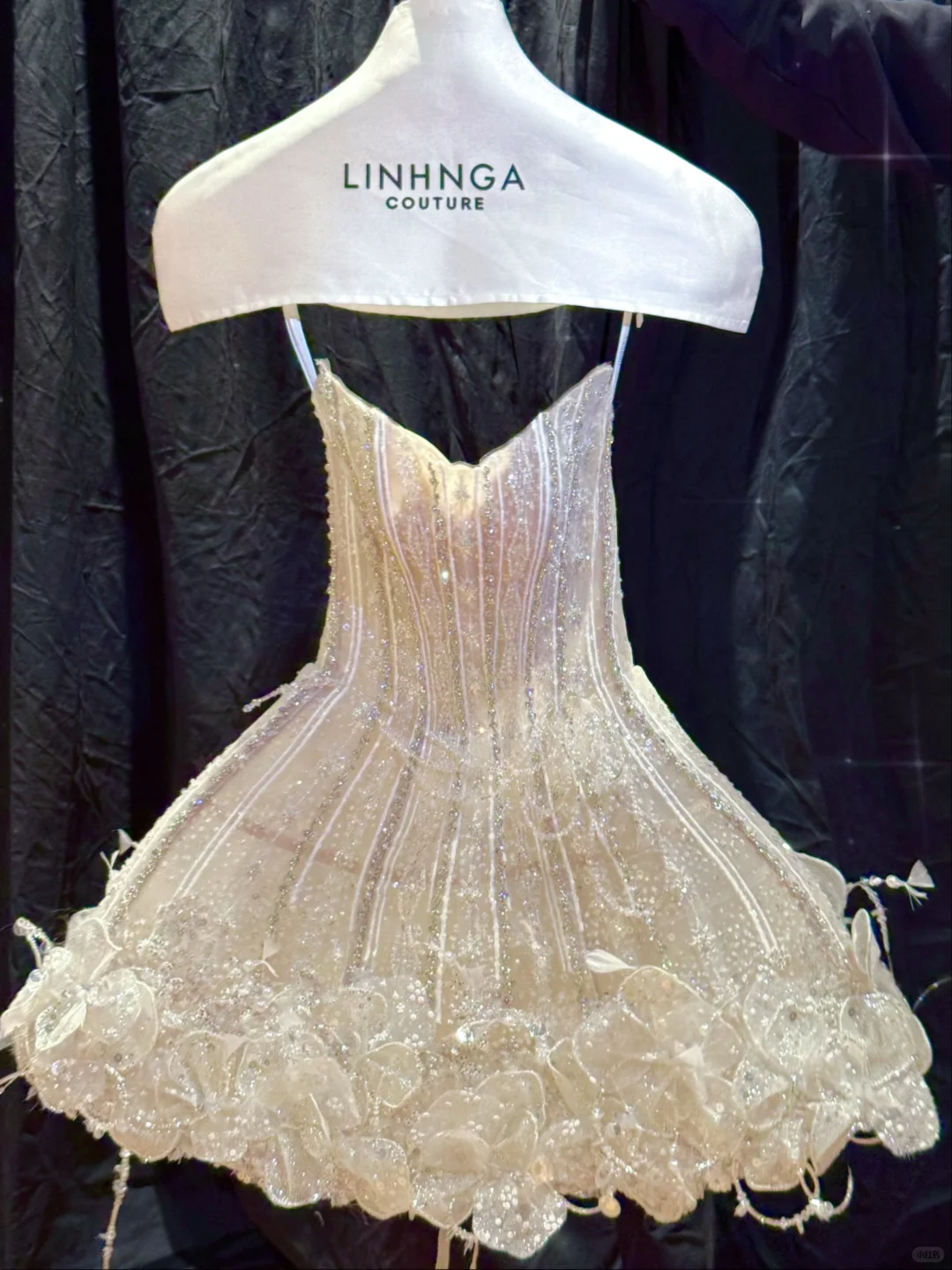 Apricot Strapless Diamond Waist Slim Fit Puffy Skirt Homecoming Dress R4172