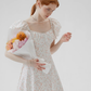 Jasmine French floral dress small fresh sweet puff sleeve short skirt R2763