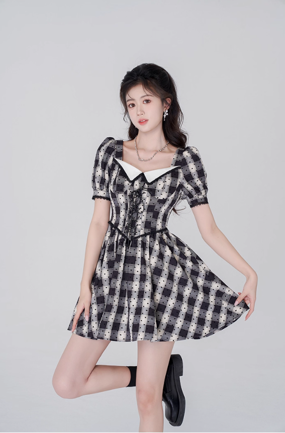 Lace dress women's summer high waist short skirt new beautiful skirt R4462