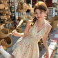 White halterneck colored polka dot waist slim fit short skirt homecoming dress R4066
