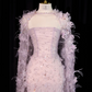 Light purple strapless fitted long ball gown, bridal dress R8908