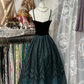 Dark green halter-neck, fitted A-line maxi dress, prom dress R6312