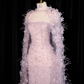 Light purple strapless fitted long ball gown, bridal dress R8908