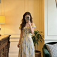 Light yellow off-the-shoulder fitted long ball gown R8699