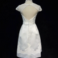 White satin waist slim A-line short skirt homecoming dress R4980