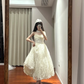 Light apricot strapless fitted long ball gown, bridal dress R8848