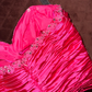 Pink strapless fitted waist slim-fitting pleated fishtail long ball gown R7030