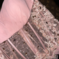 Pink strapless fitted waist elegant fairy long ball gown R6951