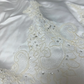 White satin waist slim A-line short skirt homecoming dress R4980