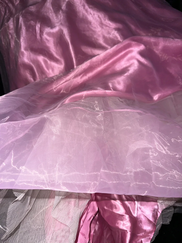 Pink strapless fitted long princess ball gown R6870