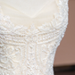 Off-white strapless, fitted, bodycon mermaid-style long gown, elegant ball gown, bridal dress R8330