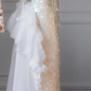 Light Pink Long-Sleeve Sequin Fitted-Waist Slim-Fit Elegant Long Prom Gown / Bridal Gown R5911