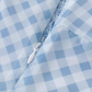 2025 Summer New Blue Plaid Lace Square Neck Short Sleeveless Dress R0969