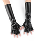 Half Finger Patent Leather Stretch Gloves Holiday Party Cosplay Costume Decoration Mid-Length     S6264