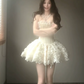 Dreamy White A-Line Strapless Bodycon Mini Party Dress Homecoming Dress RS382