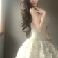 Dreamy White A-Line Strapless Bodycon Mini Party Dress Homecoming Dress RS382