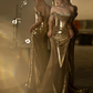 Elegant Golden Sequin Sheath Strapless Corset Maxi Prom Dress Evening Dress RS384
