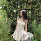 Apricot tube top design cute waist sexy short skirt homecoming dress R3885