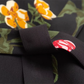 2025 summer new black floral waist slimming small flying sleeves holiday dress R0953