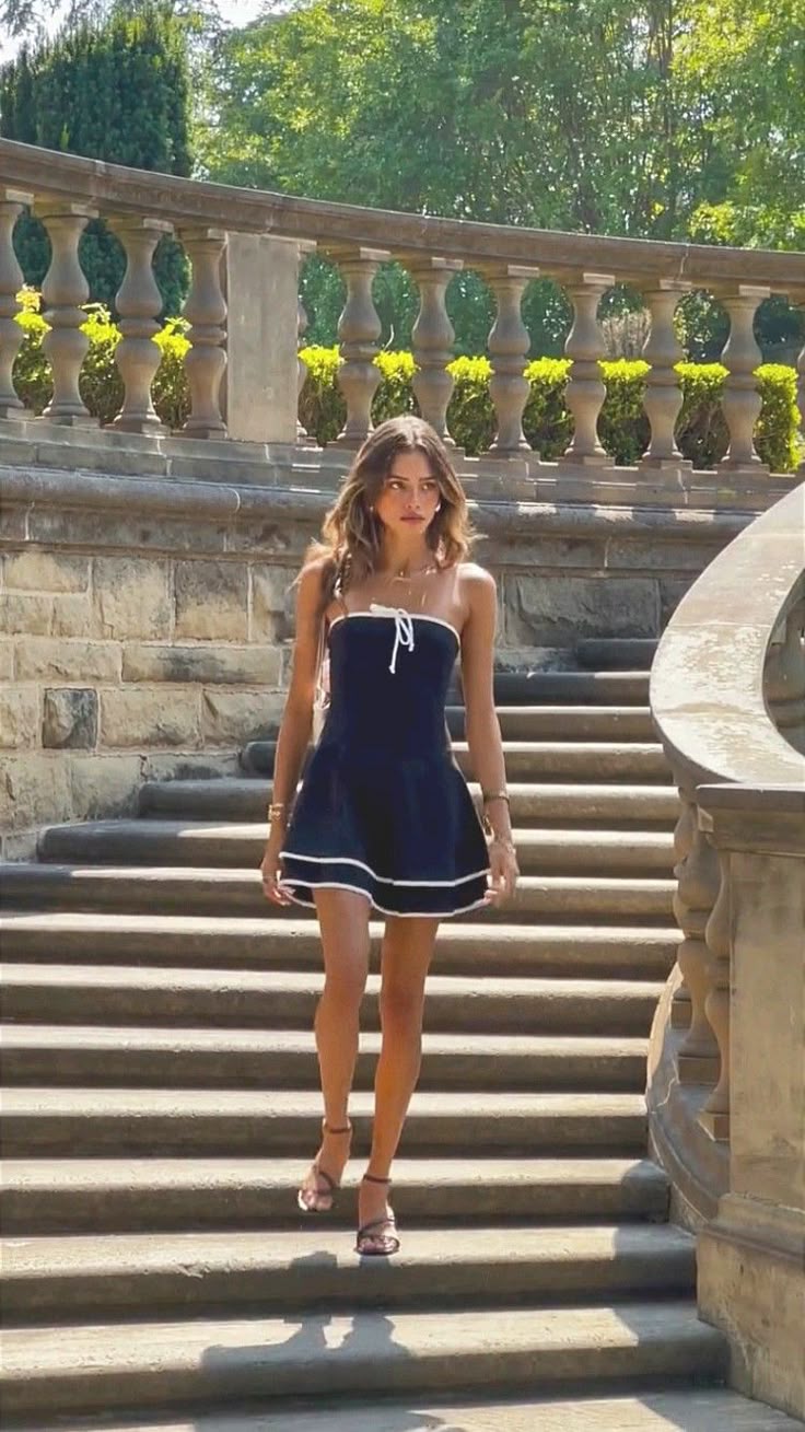 Navy Blue Strapless Waisted A-Line Short Skirt Homecoming Dress R3843