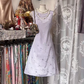 Light purple sleeveless fitted waist A-line midi ball gown R7859