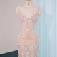 Light pink halter-neck fitted bodycon long ball gown, bridal dress R8999