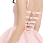 Pink suspender waist slim cake skirt short skirt homecoming dress R4493
