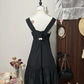 Black suspenders slim waist A-line cute sexy short skirt homecoming dress R4291