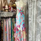 Pink Floral Strapless Waist Slim Fit Sexy Maxi Ball Gown R6153